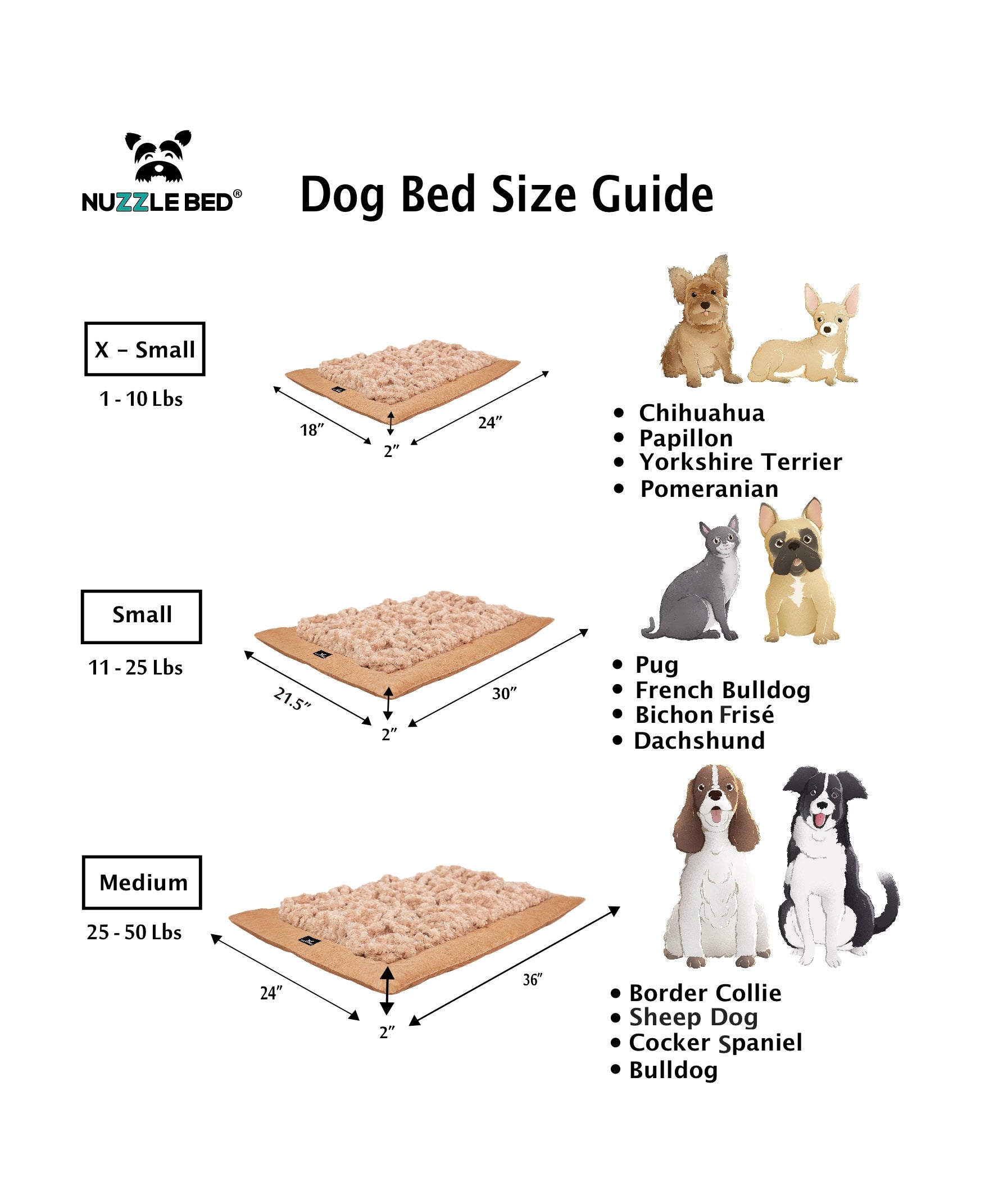 Dog & Cat Beds: Anti-Anxiety Calming Travel & Crate Mat-Nuzzle Bed